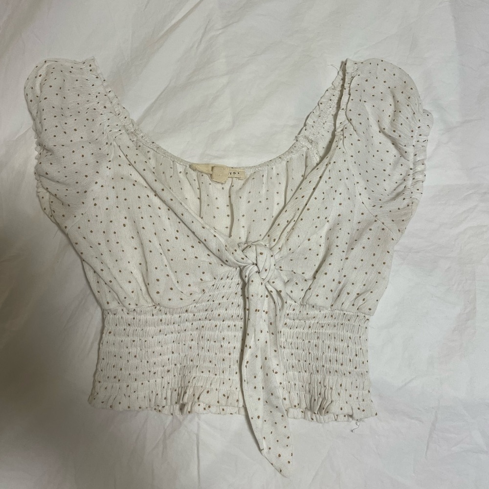 pacsun la hearts cropped tie top